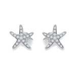 Diamond Starfish Stud Earrings