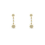 Dangling Diamond Starburst Earrings