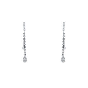 Dangling Diamond Drop Earrings