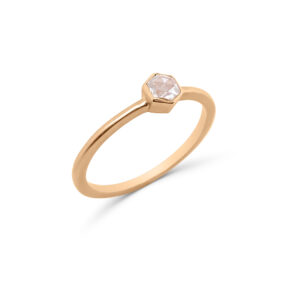 Octagon Cut Diamond Ring