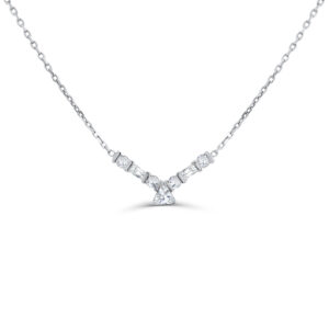 Diamond Trillion Channel Necklace